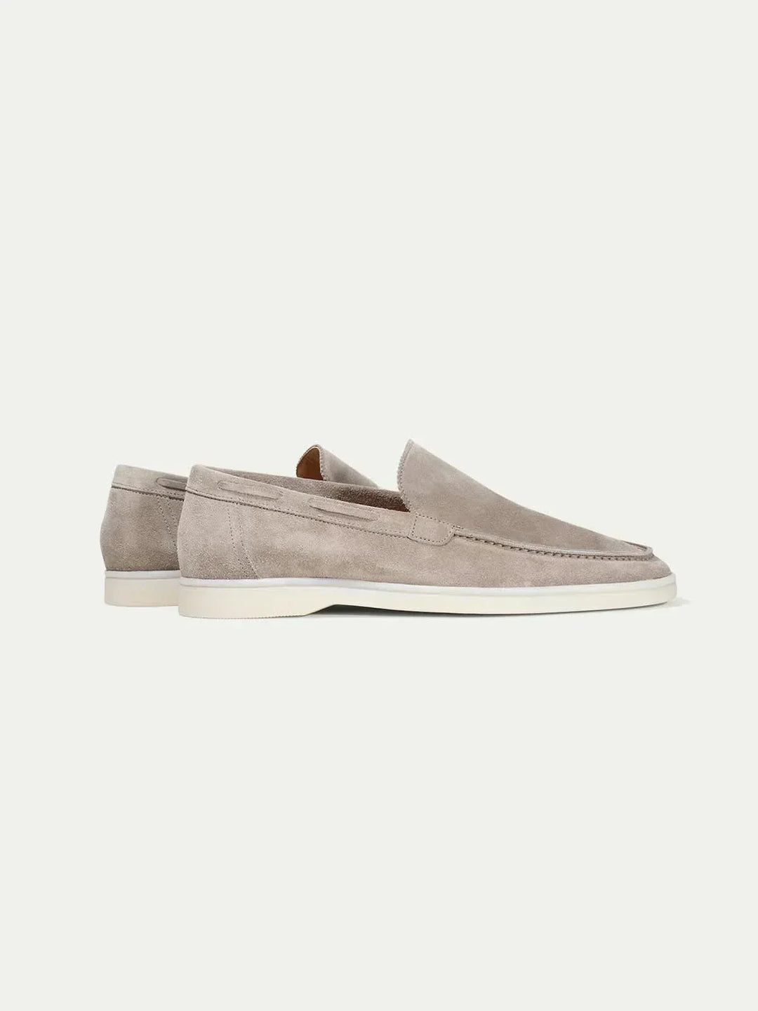 klassisk Suède Loafer lysegrå