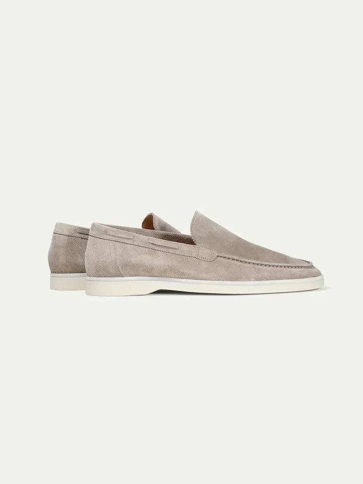 klassisk Suède Loafer lysegrå