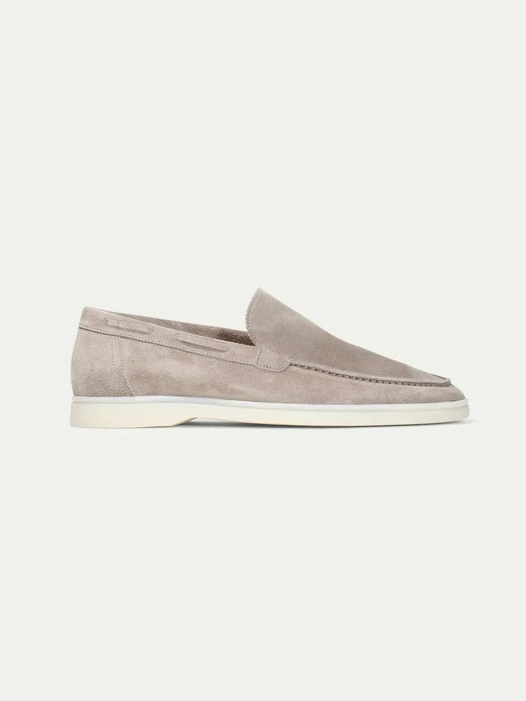 klassisk Suède Loafer lysegrå
