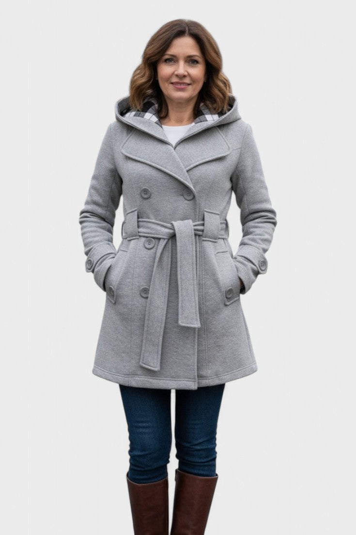 Freja Andersen | Elegant dobbeltradet frakke
