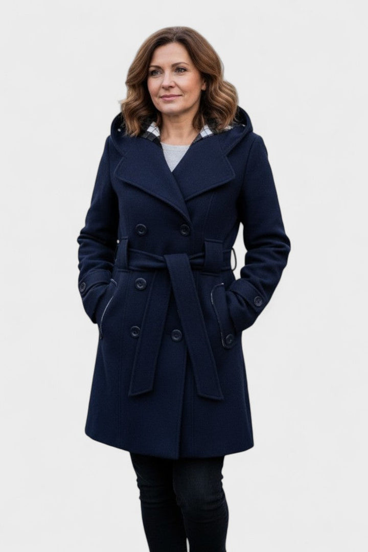 Freja Andersen | Elegant dobbeltradet frakke