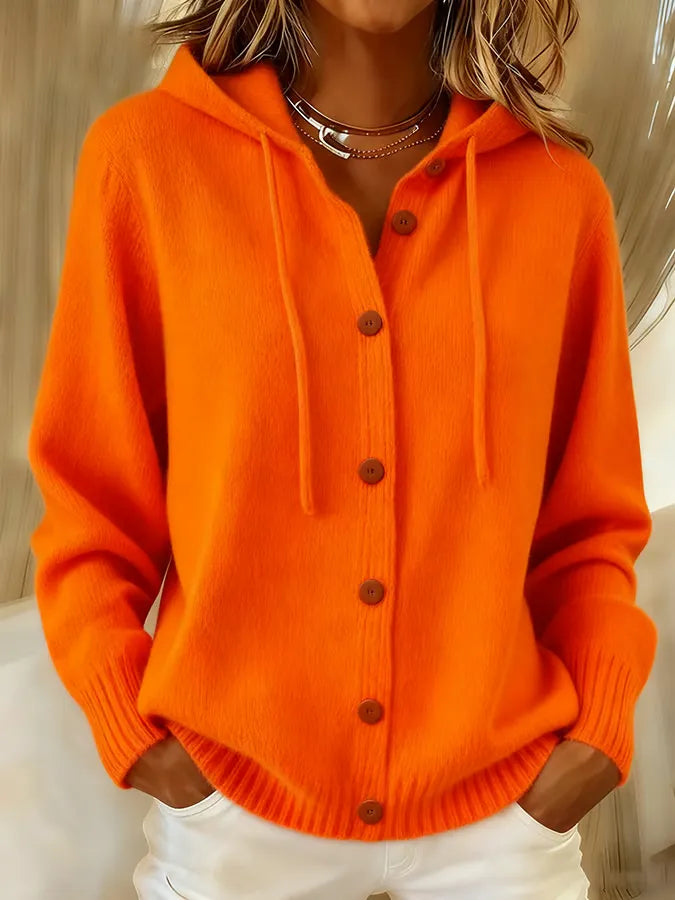 Brenda™ | Hyggelig cardigan hættetrøje med knap — 4