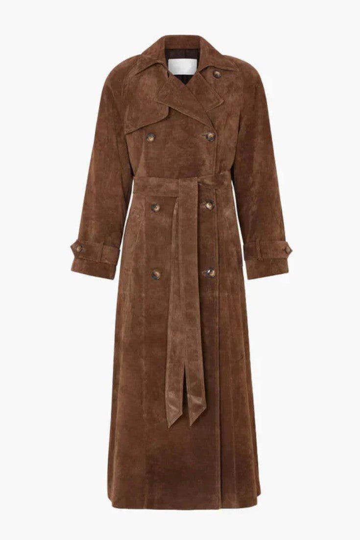 Freja Andersen | Elegant ruskindstrenchcoat