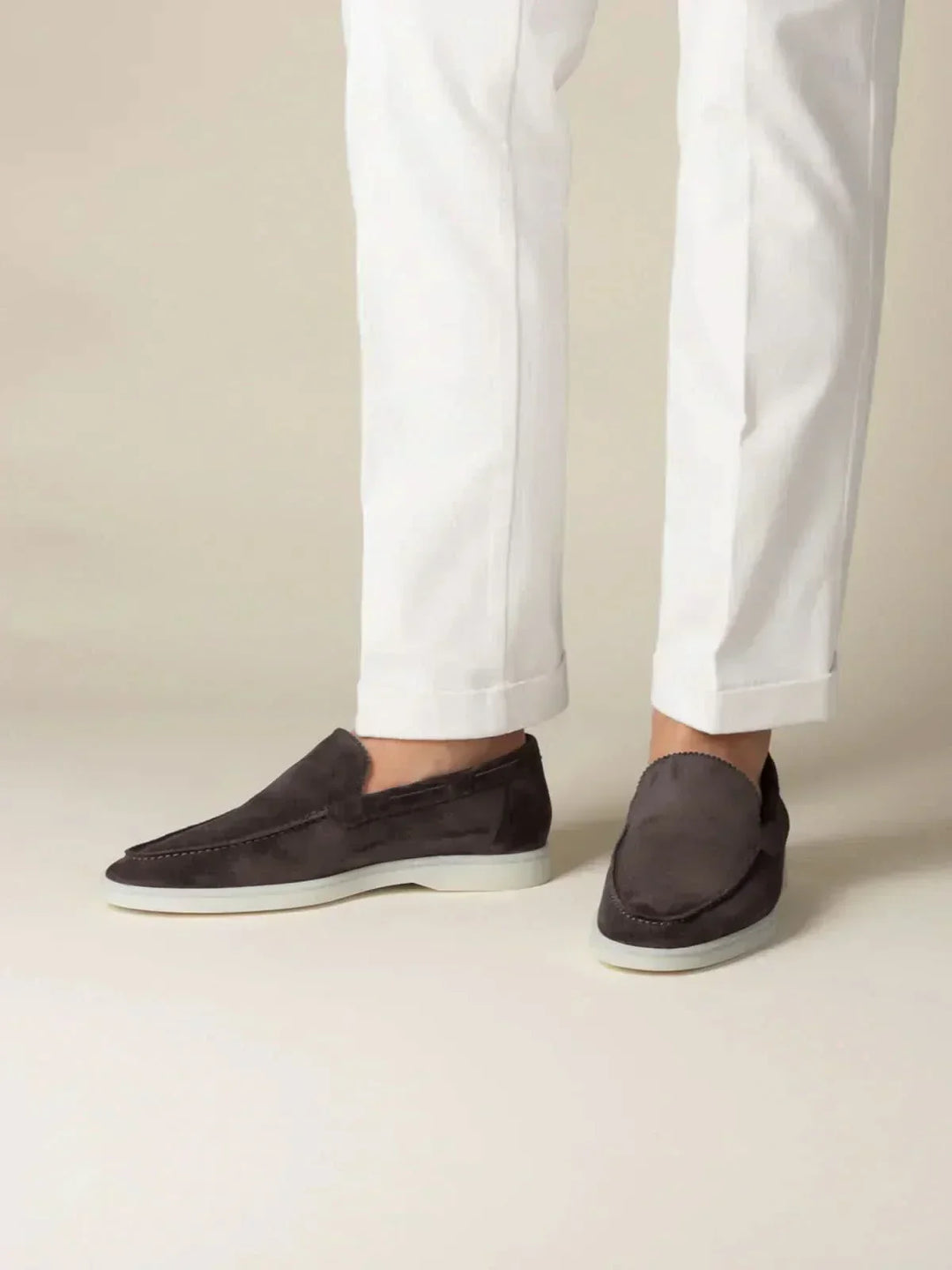 klassisk Suède Loafer brun