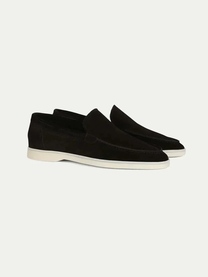 klassisk Suède Loafer sort