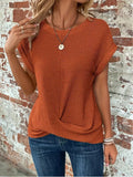 Sylvia™ | Vaffelstrikket Casual T-shirt