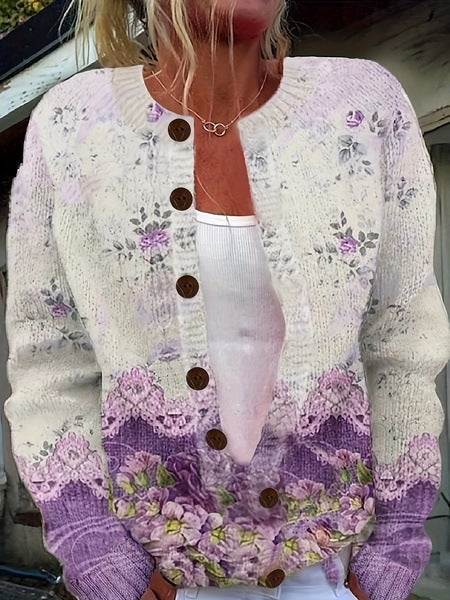 Chloe | Vintage blomster cardigan sweater — 3