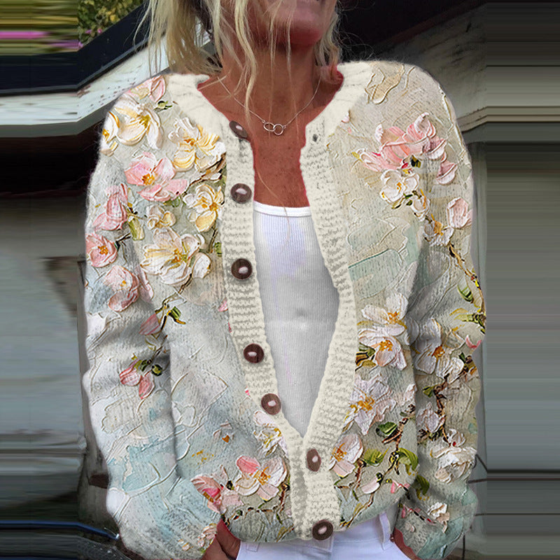 Chloe | Vintage blomster cardigan sweater — 4