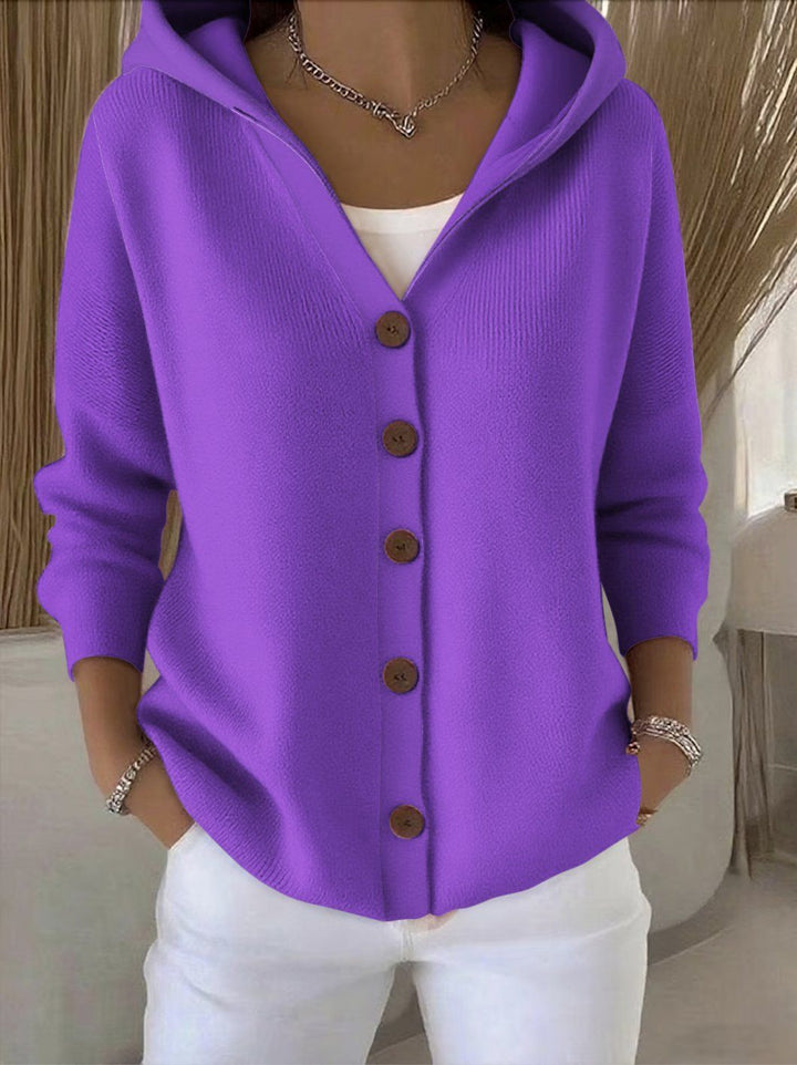 Darienne™ | Strik cardigan med hætte — 7