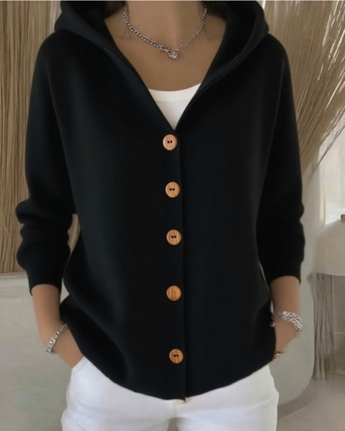 Darienne™ | Strik cardigan med hætte — 8