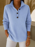 Florence™ | Polo sweater med V-hals