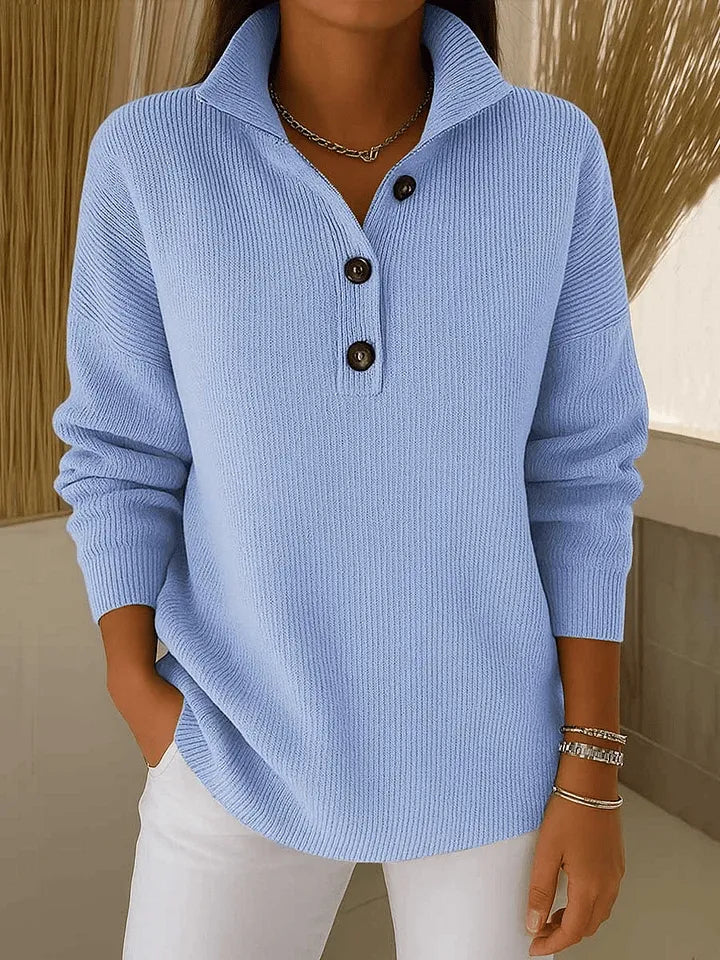 Florence™ | Polo sweater med V-hals — 1