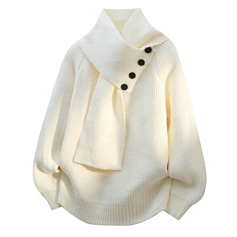 Arielle | Hyggelig sweater med halstørklæde — 1