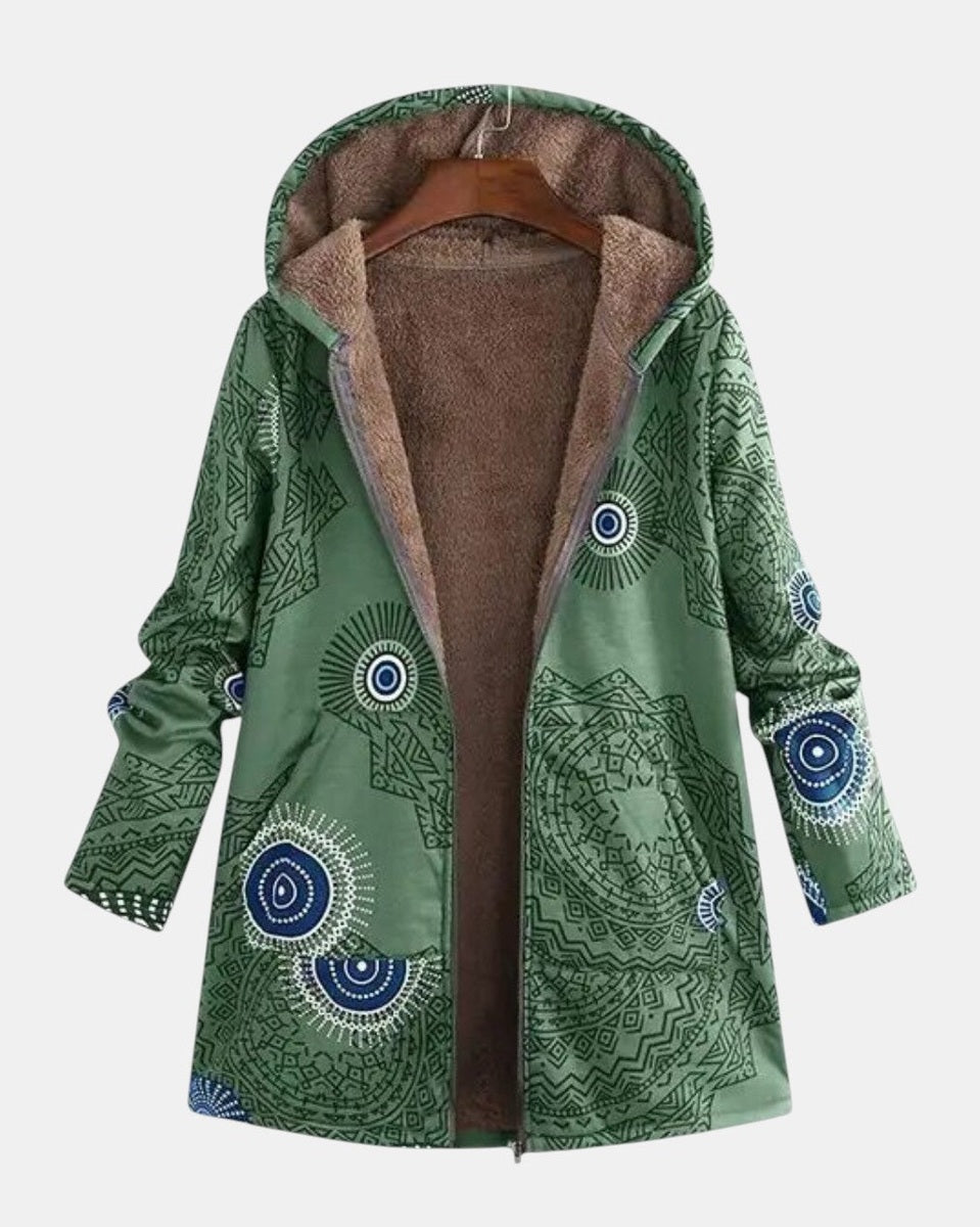 Freja Andersen | Tribal Mønster sherpa Jakke