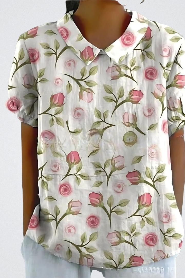 Selma | Blomstret bluse