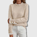 Sofie – Sweater med blondedetaljer
