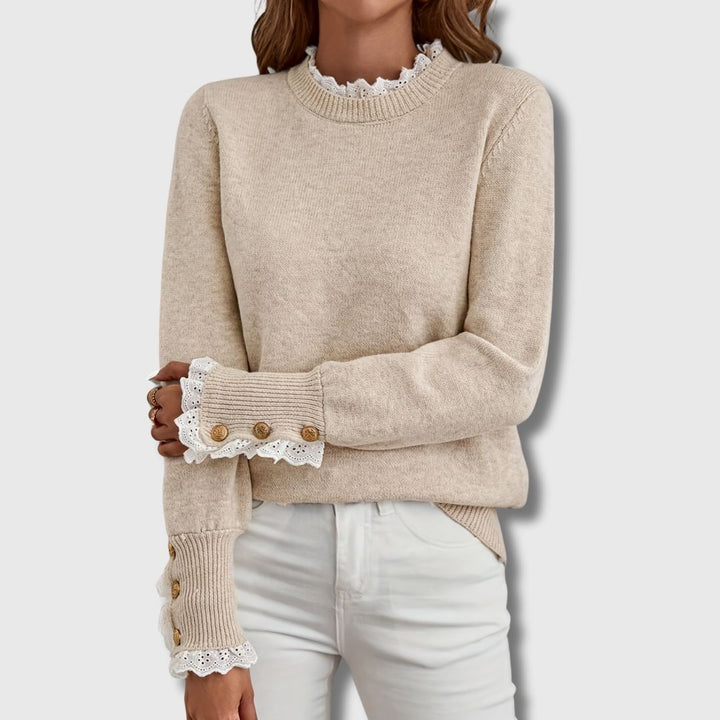 Sofie – Sweater med blondedetaljer — 1