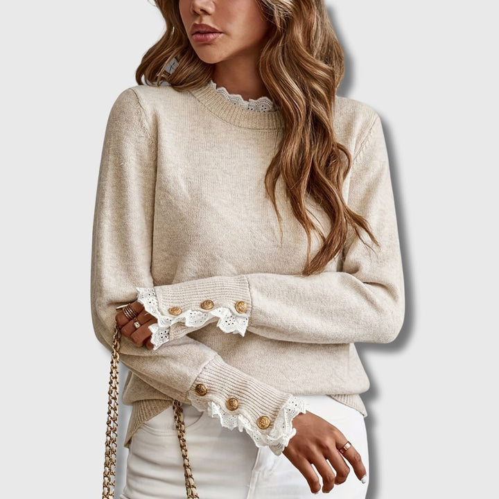 Sofie – Sweater med blondedetaljer — 4