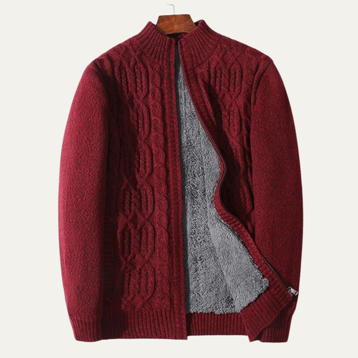 Bellwood | Herre uld Fleece vinter Zip cardigan