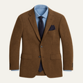 Freja Andersen | Herre brun stilren afslappet tweed blazer frakke