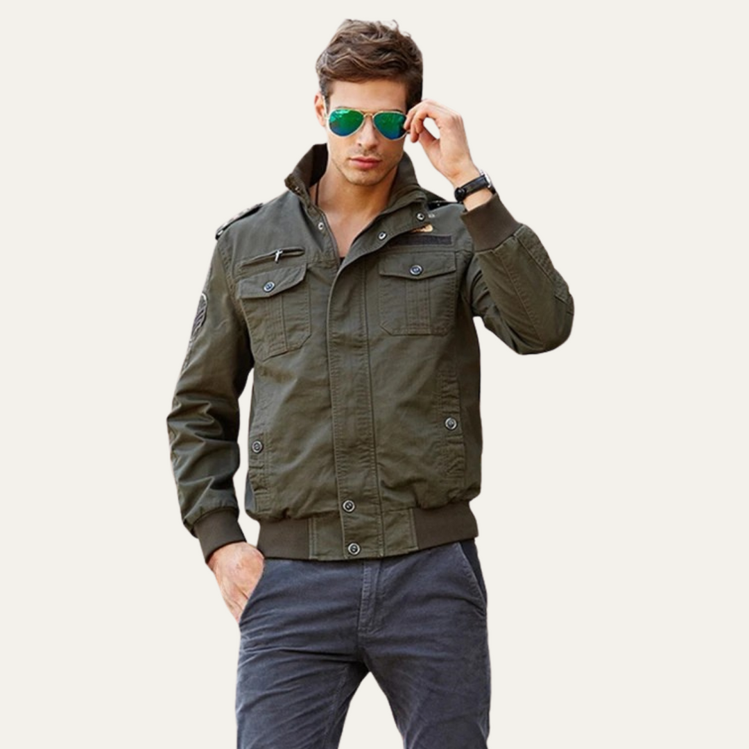 Freja Andersen | Herre Windproof Multi-Pocket Military bomberjakke