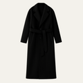 Freja Andersen | Herre stilren Camel Wrap uld frakke med bælte