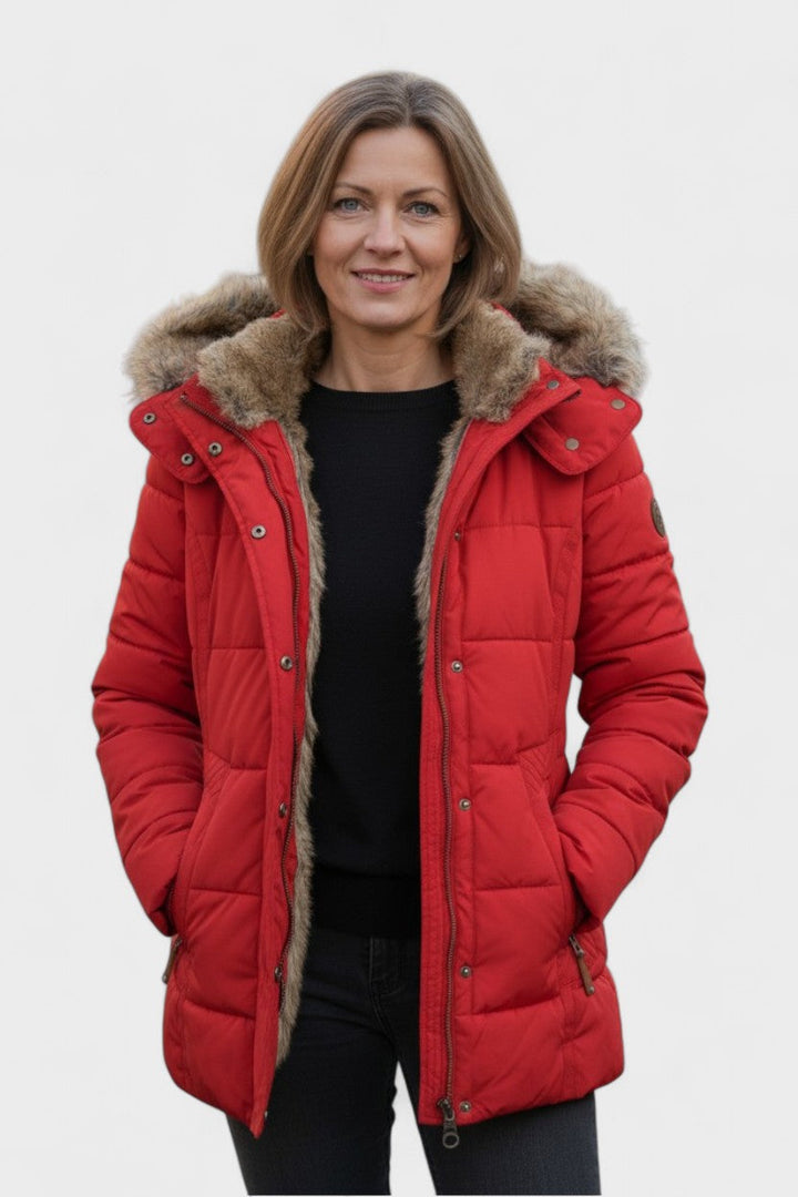 Freja Andersen | Frakke med blødt pelsfor