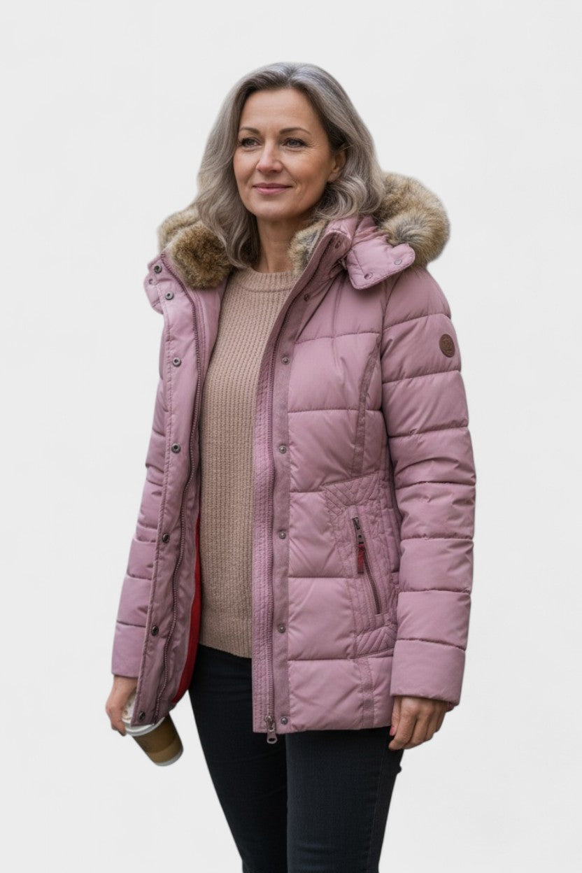 Freja Andersen | Frakke med blødt pelsfor