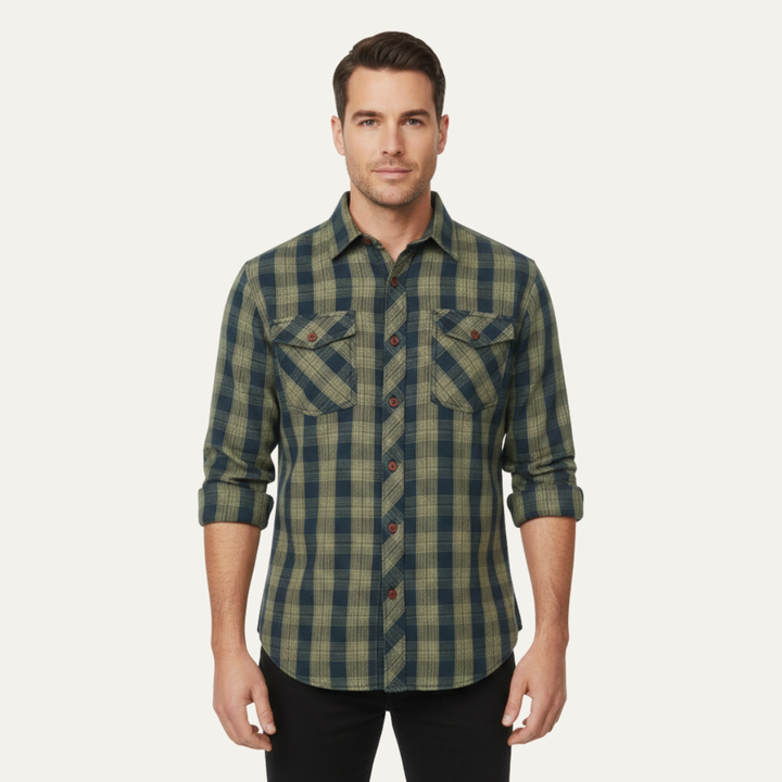 Hawthorne Creek herre vintage Plaid denim skjortejakke