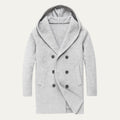 Freja Andersen | Herre dobbeltknappet med hætte trenchcoat