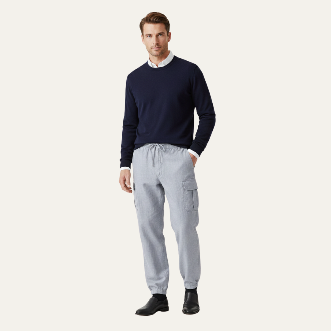 Silverridge | Herre løs pasform Multi Pocket bomuld blød Cargo bukser