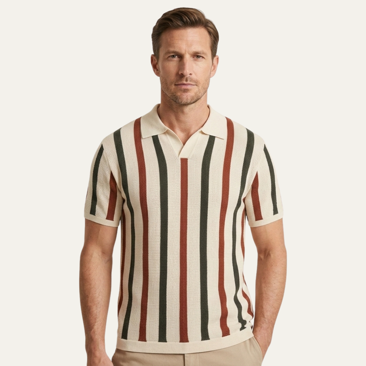Pinecrest Hill herre vintage stribet strik poloshirt