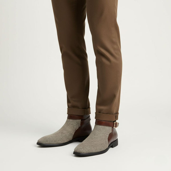 Shetland | Herre Elegant moderne Buckle Chelsea-støvler