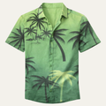 Freja Andersen | Herre Tropical Coconut mønster Hawaiian afslappet skjorte