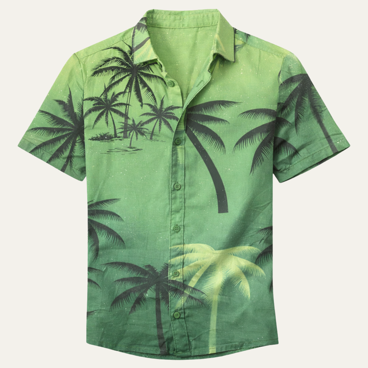 Freja Andersen | Herre Tropical Coconut mønster Hawaiian afslappet skjorte