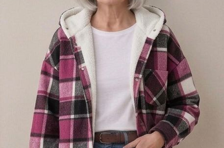 Piper | Ternet flannelsjakke med hætte — 21