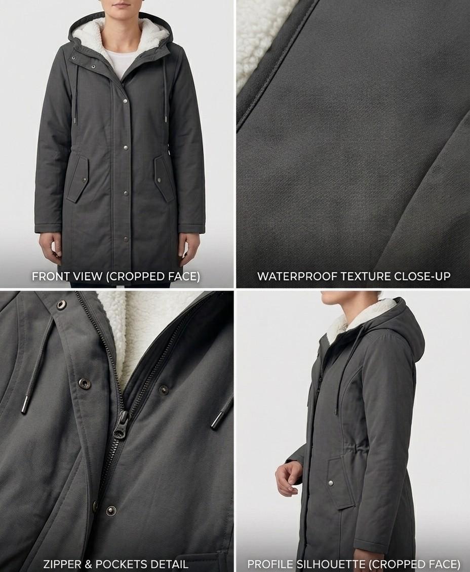Amélie | Lang vandtæt parka — 7