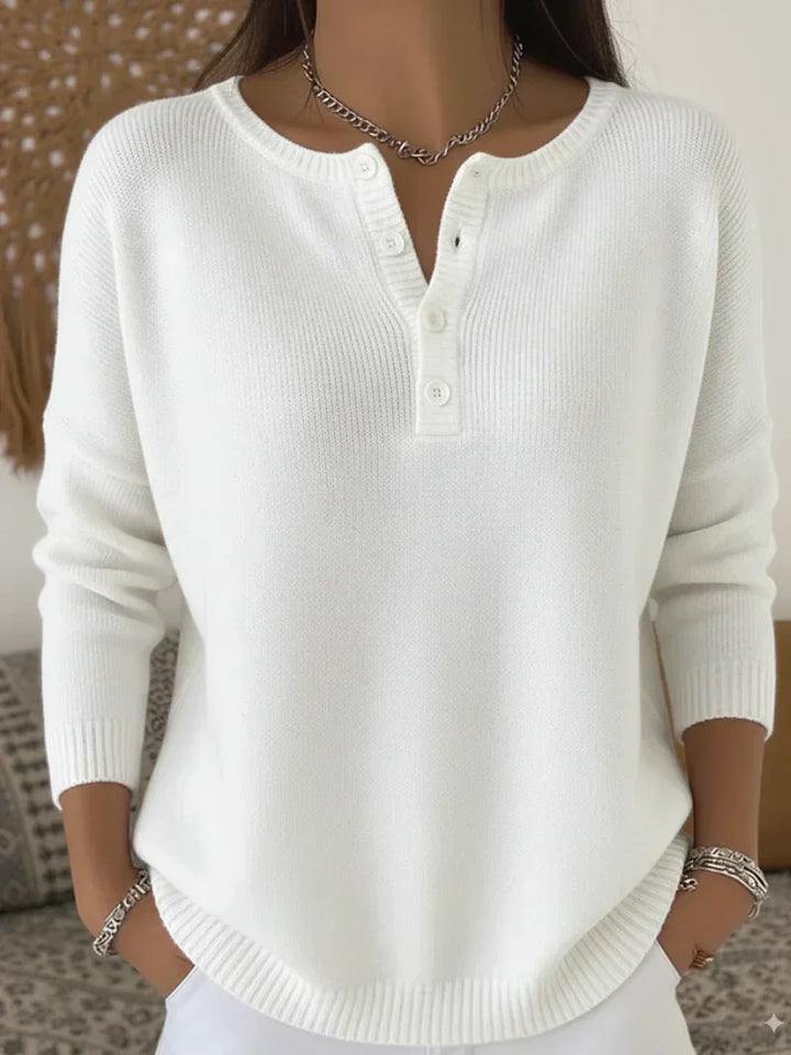 Helena™ | Henley Button-Up striktrøje — 6