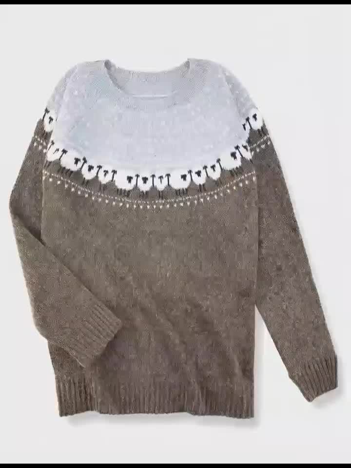 Nordic™ | Elegant vintertrøje med får Jacquard mønster — 6