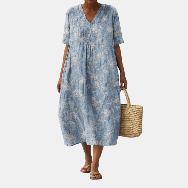 Alma™ | Elegant kjole med laguneprint – billede 2