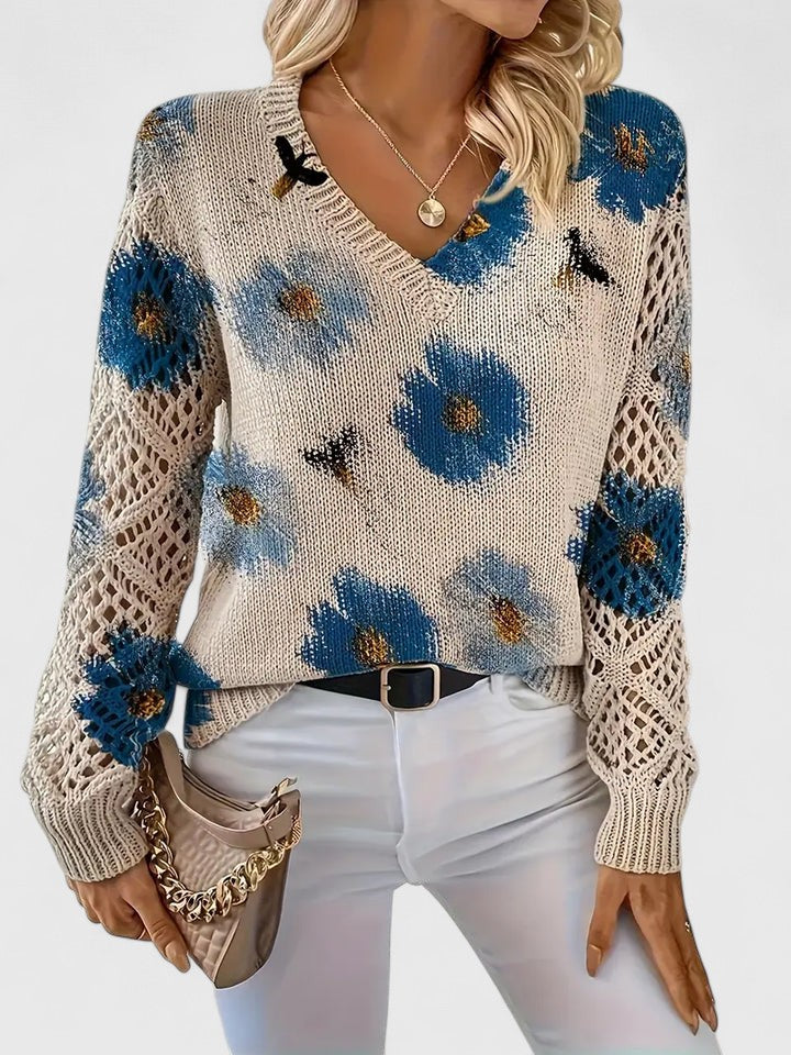 Aurélie | Elegant blomstret striktrøje — 9