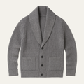 Freja Andersen | Herre kraftig knaplukning strikket Shawl krave cardigan