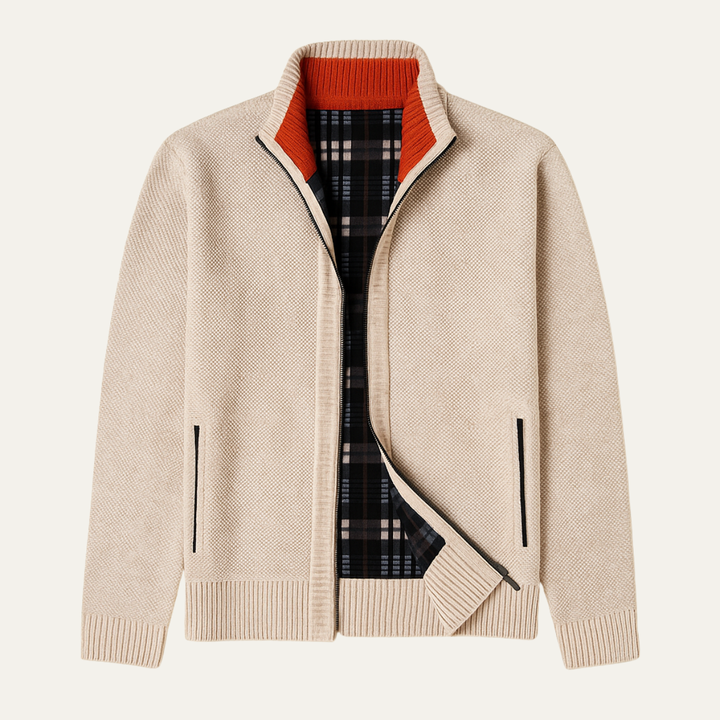 Cala Luna herre stående krave strik Zip cardigan
