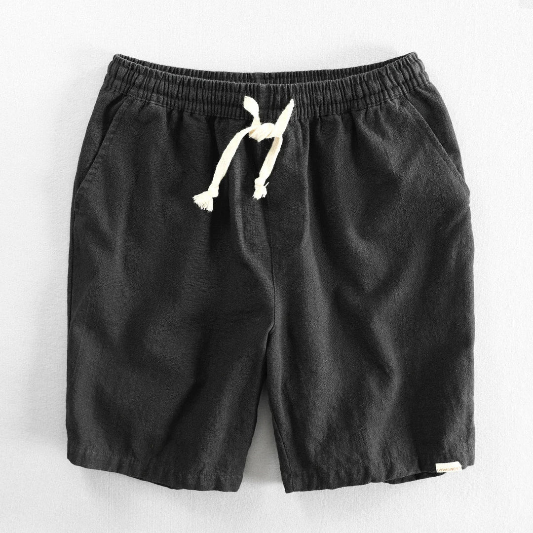 Rowley hør shorts - snøre shorts til mænd
