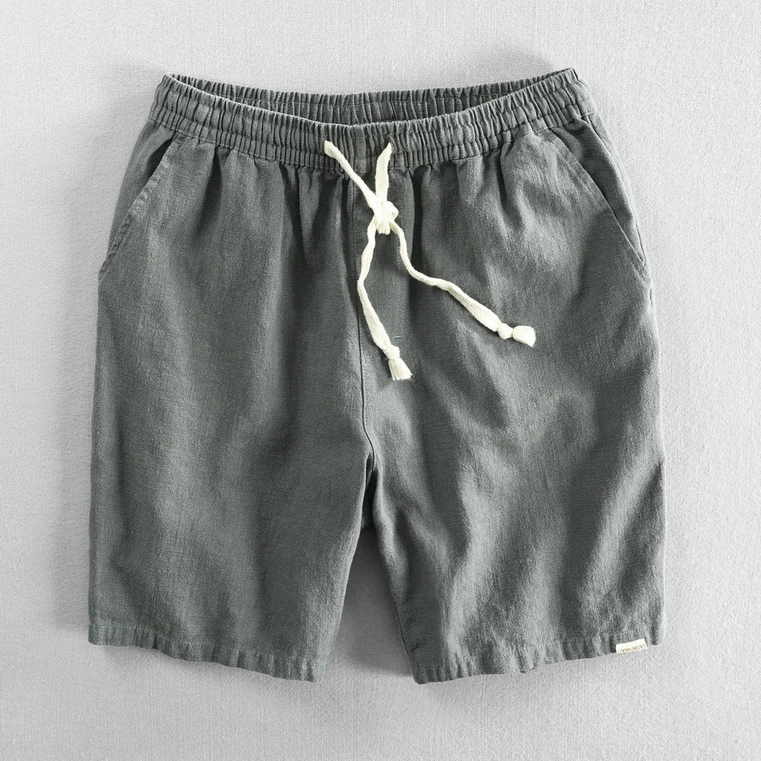 Rowley hør shorts - snøre shorts til mænd