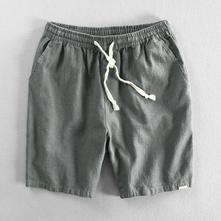 Rowley hør shorts - snøre shorts til mænd