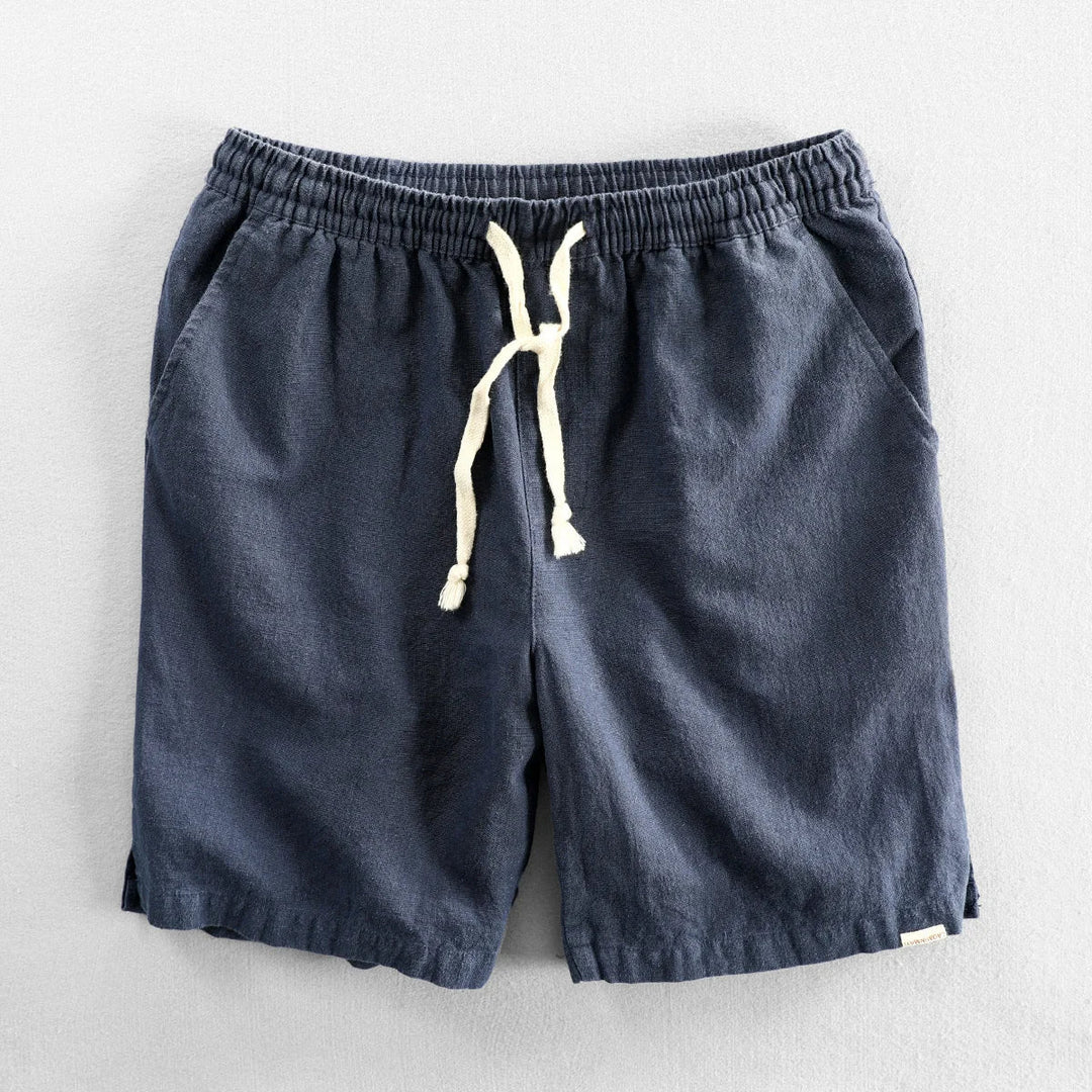 Rowley hør shorts - snøre shorts til mænd