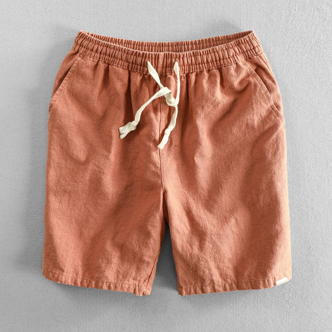 Rowley hør shorts - snøre shorts til mænd