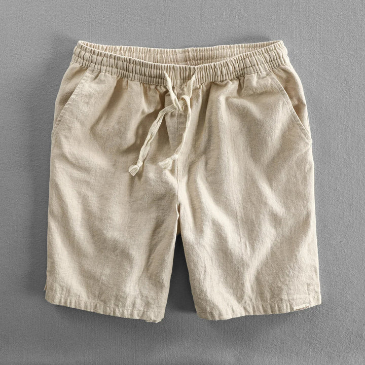 Rowley hør shorts - snøre shorts til mænd