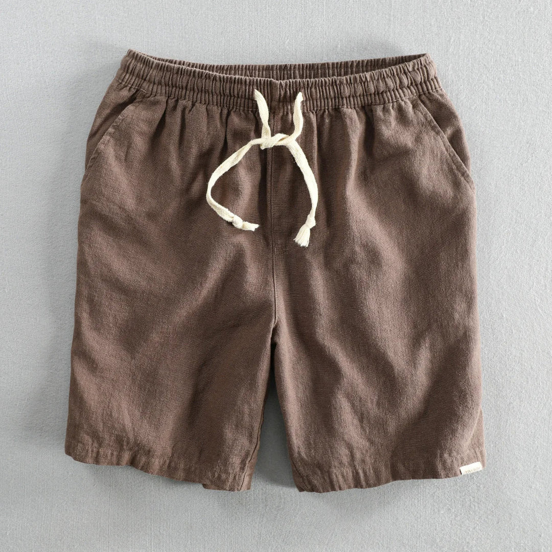 Rowley hør shorts - snøre shorts til mænd